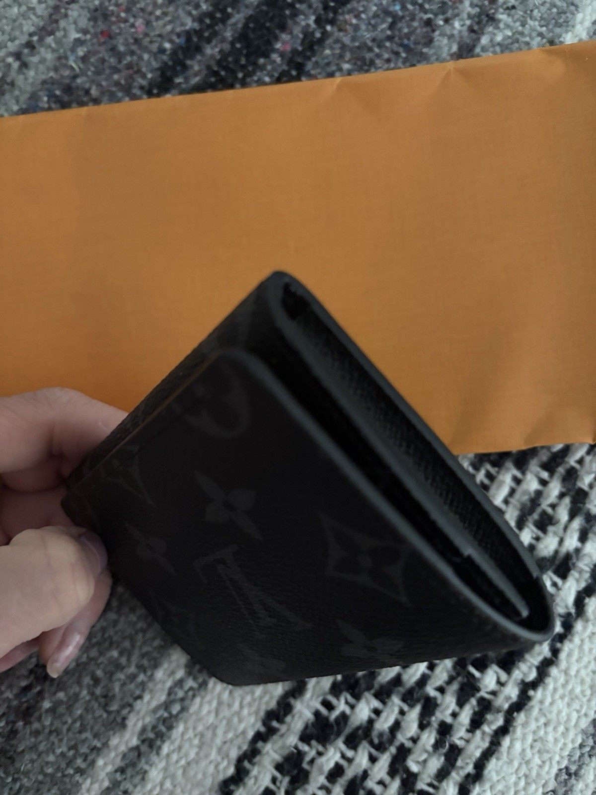 Authentic Louis Vuitton Envelope Card Holder Monogram Leather