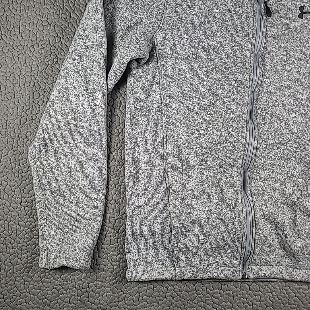 Under Armour Sweatshirt M3ens S Gray Full Zip Jacket Semi-Fitted All Season