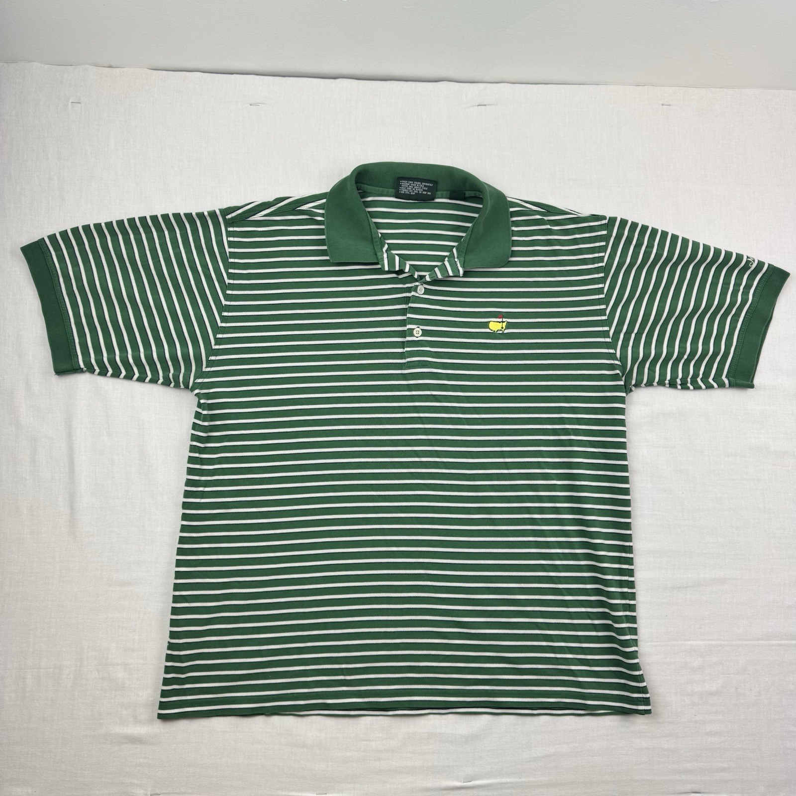 Vintage Master Polo Shirt Adult Large Striped Golfing Sports Event Collection