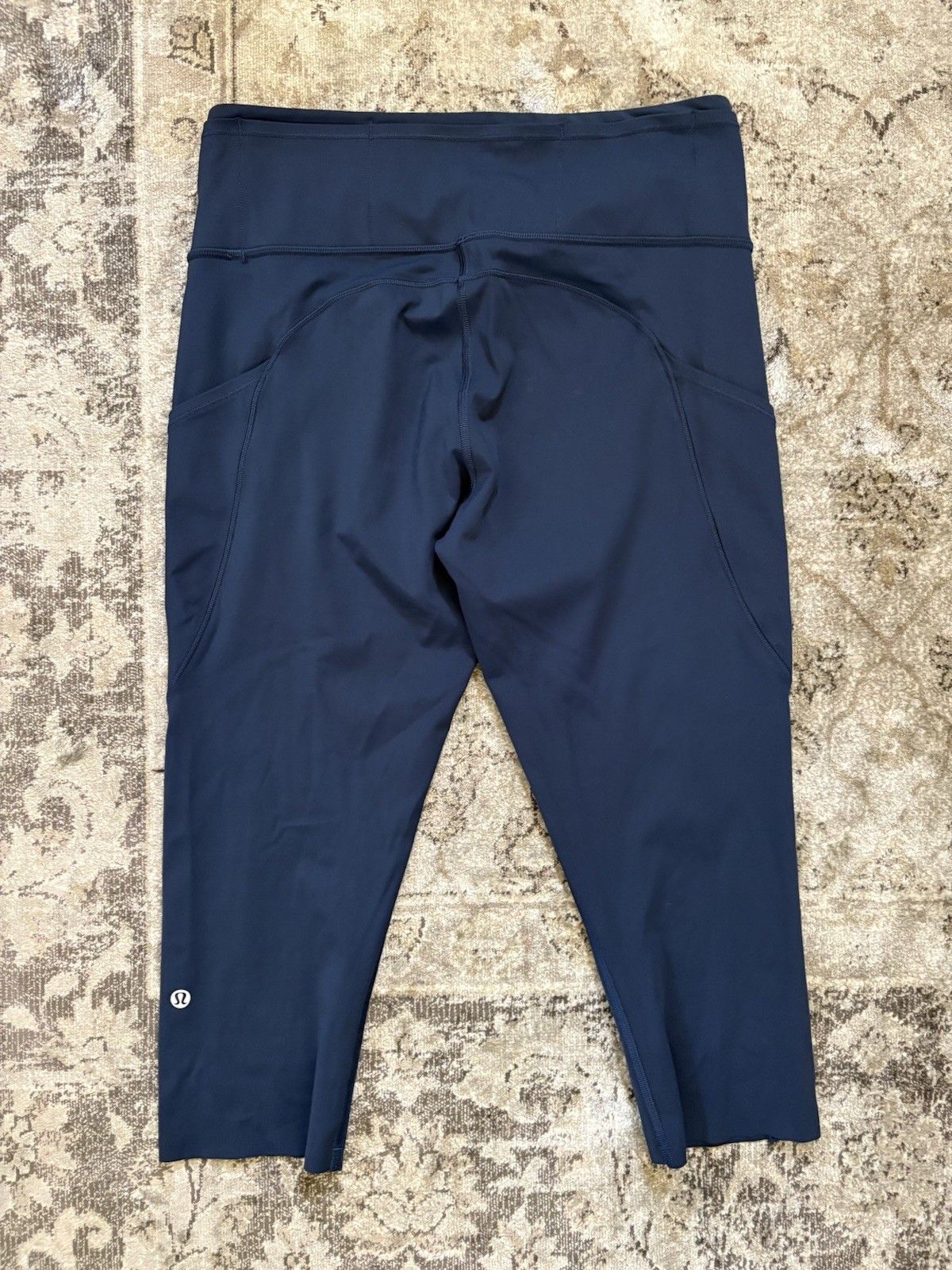 Lululemon Fast and Free Crop II High-Rise 19” Leggings Size 10 True Navy W6BCUS