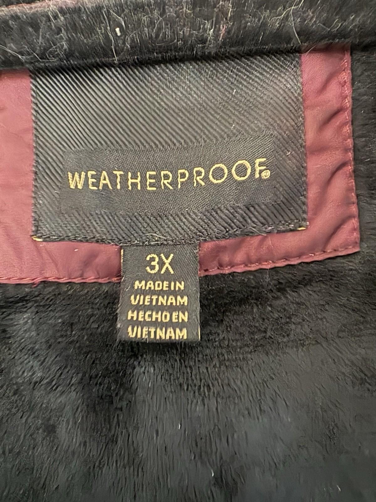 Weatherproof warm 3X Burgundy Quilted Hooded Lined Vest Zip snap side vents