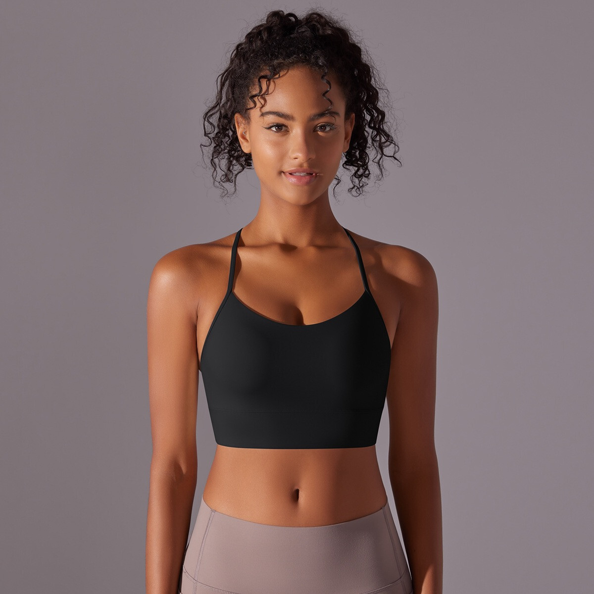 Butterluxe Womens Y Back Sports Bra Padded Racerback Low Impact Workout Yoga Top