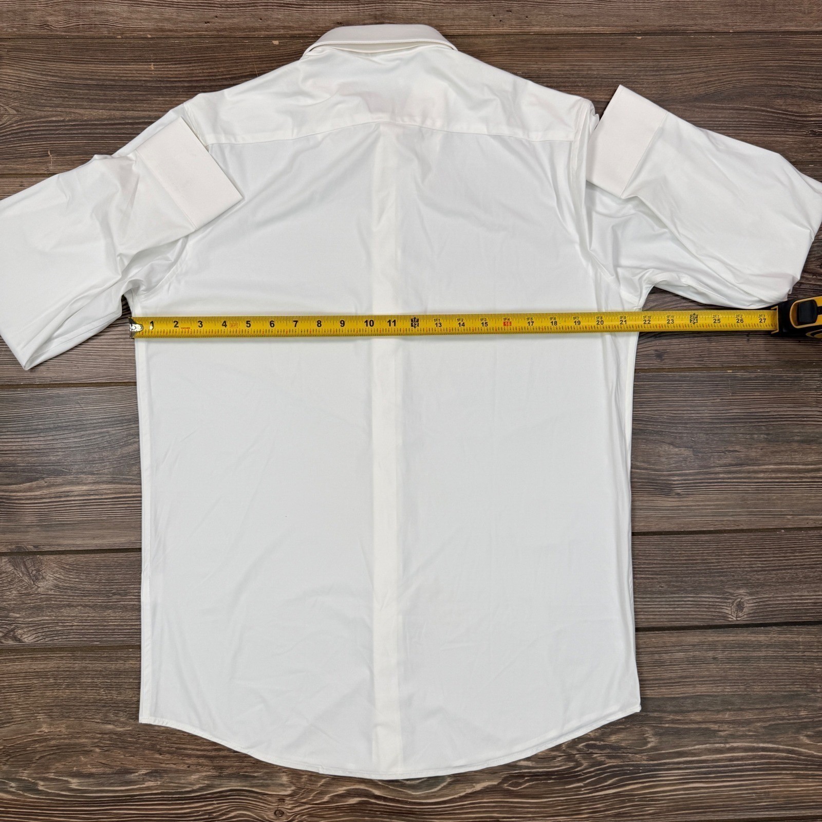 Collars & Co Mens Size Medium Apex Performance Dress Shirt White Long Sleeve