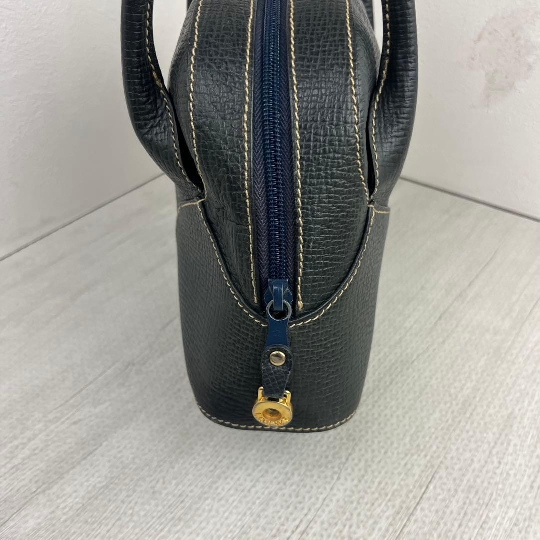 LOEWE Dark Green Leather Shoulder Handbag Y2K Style Japan Used Authentic 059807