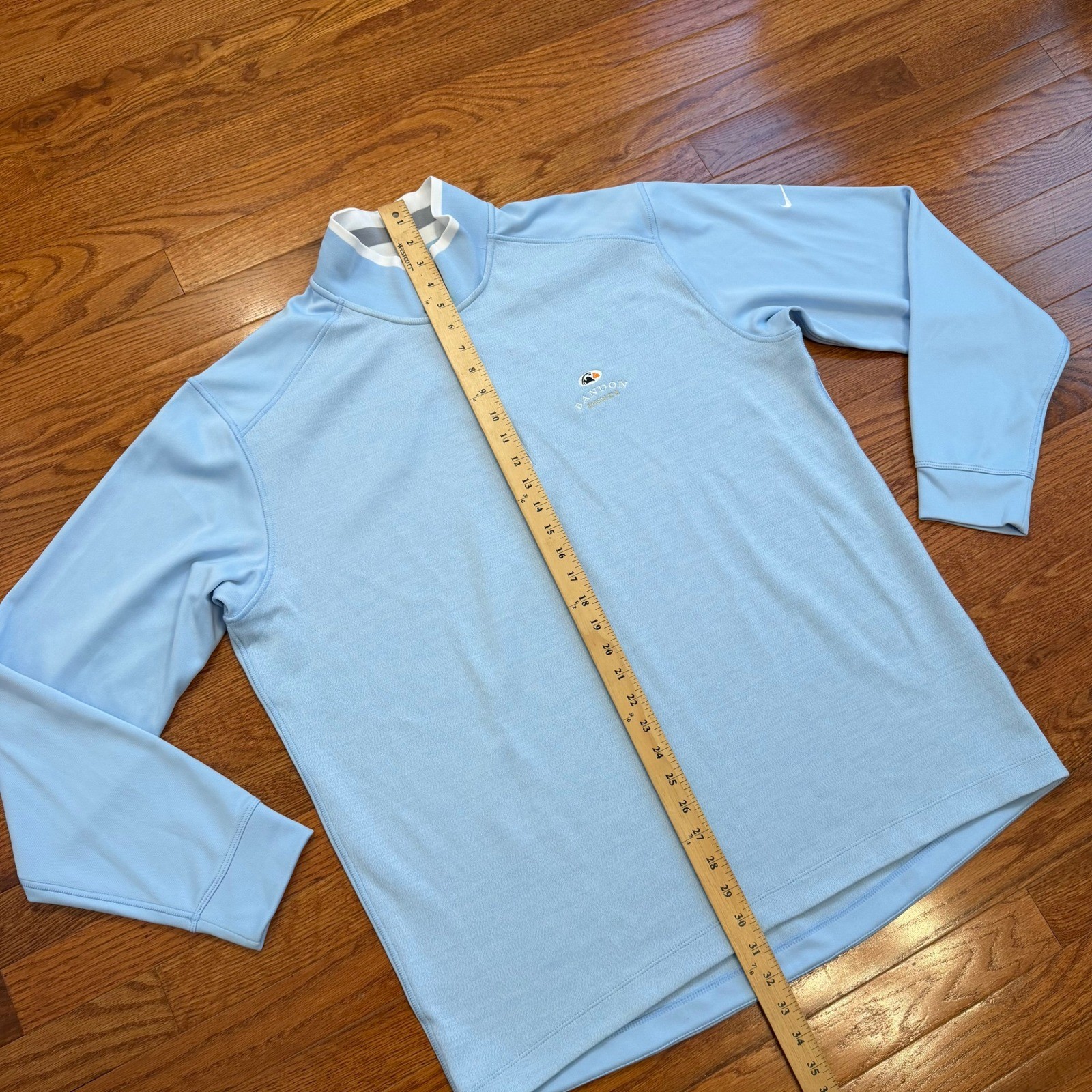 Nike Golf Bandon Dunes Performance 1/4 Zip Pullover Shirt Mens XL Blue Dri-FIT
