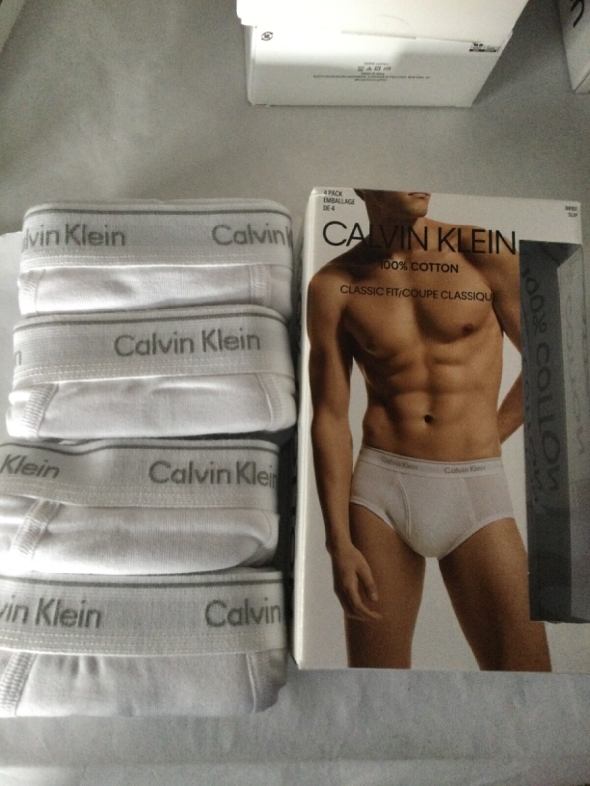 Calvin Klein 100% Cotton Classic Fit 4 Pack Brief New Box Black Red Green Purple