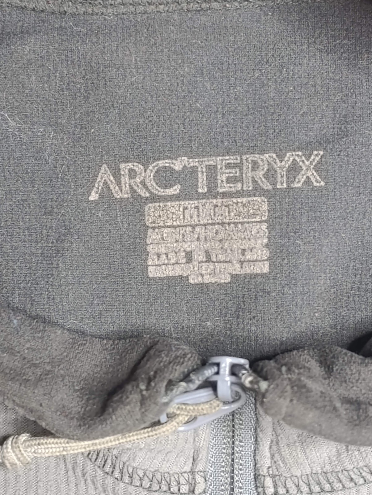Arc’teryx Delta SV Fleece Jacket Mens M Gray Polartec Grid Gorpcore Archival