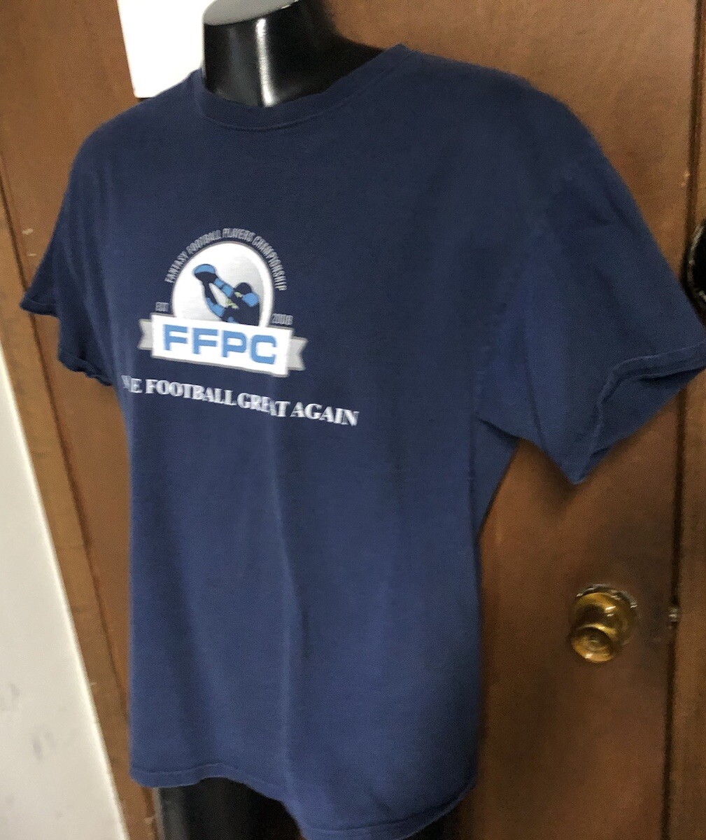 FFPC Make Fantasy Football Great Again Navy Blue T SHIRT Mens L/XL Trump MAGA