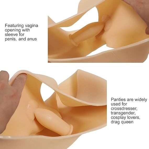 Silicone Underwear Shorts Panty Fake Vagina Transgender For Crossdresser