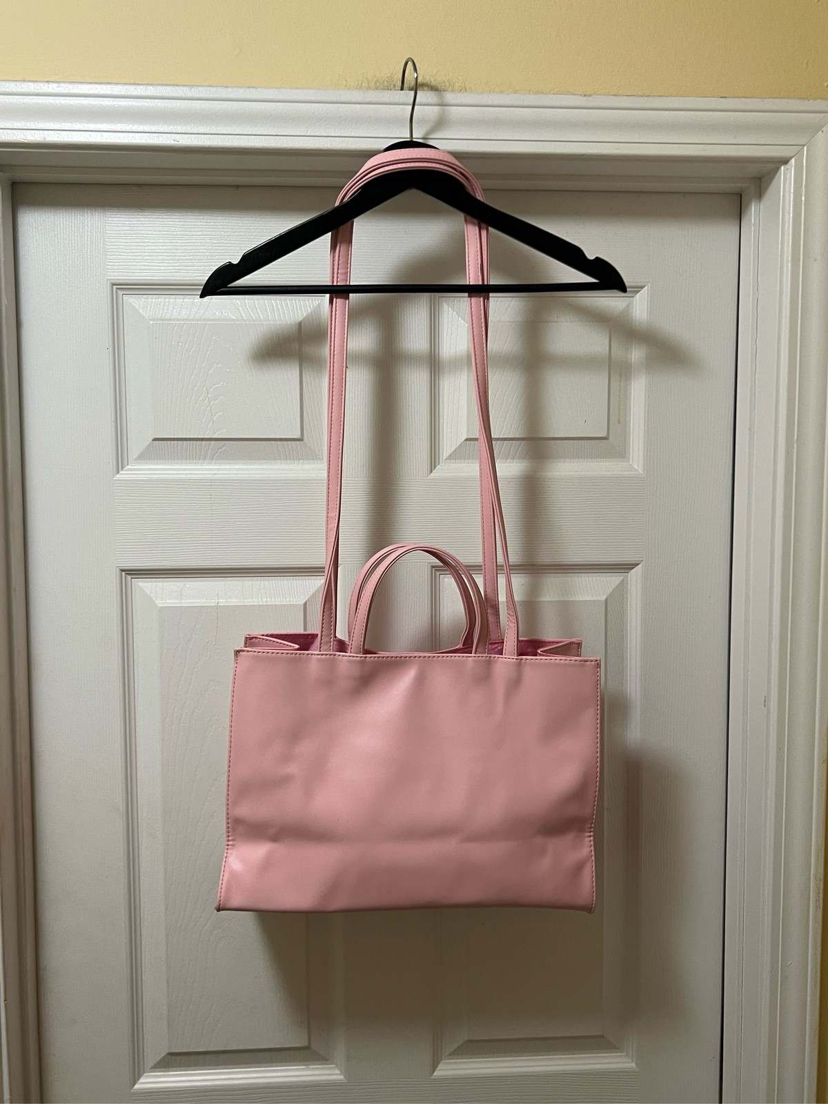 Telfar Bubblegum Pink Medium Shopping Bag Vegan Leather Tote Purse *See Photos*