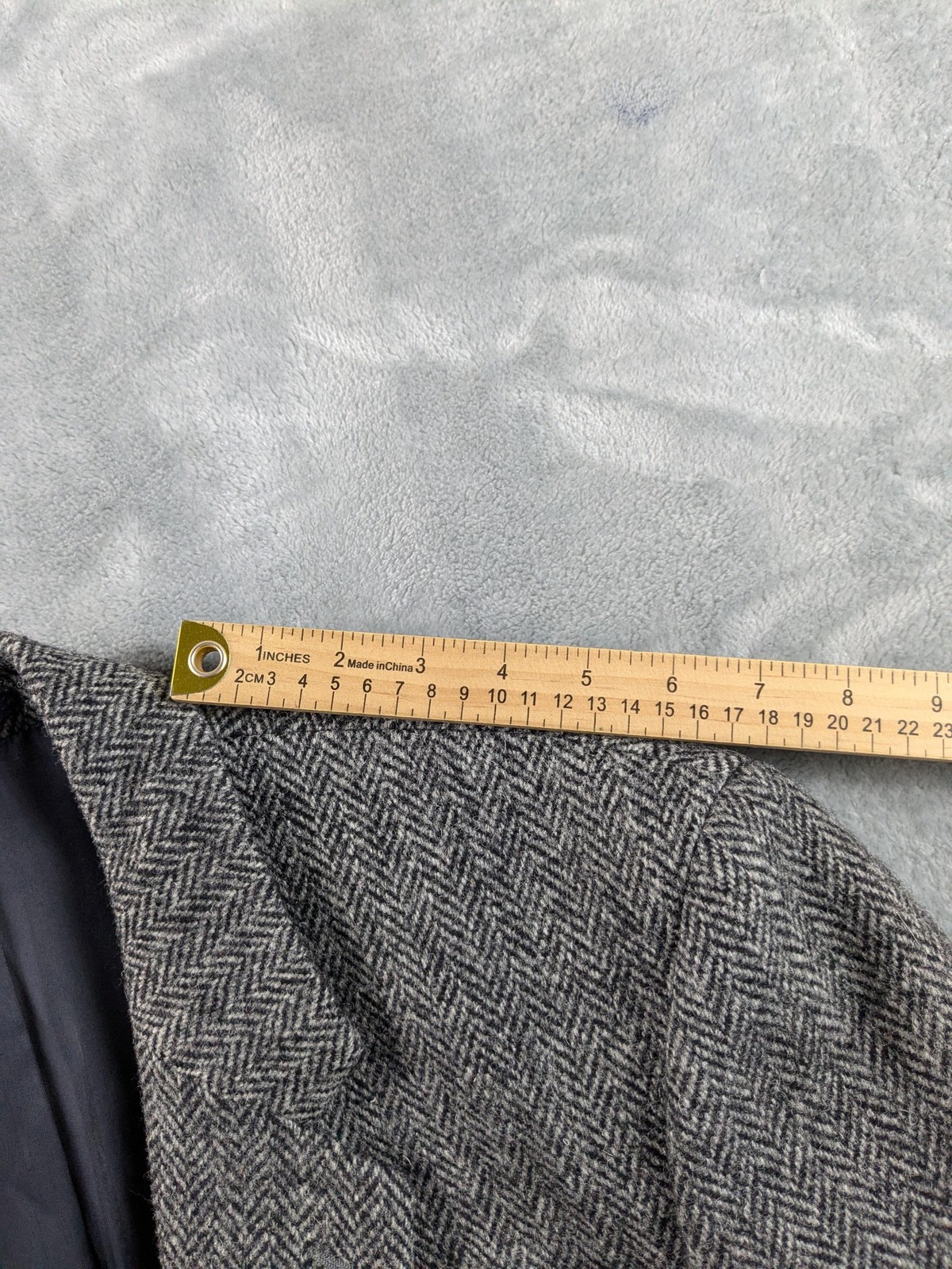Harris Tweed Blazer Mens 40 Regular Herringbone Scotland Wool Sport Coat READ