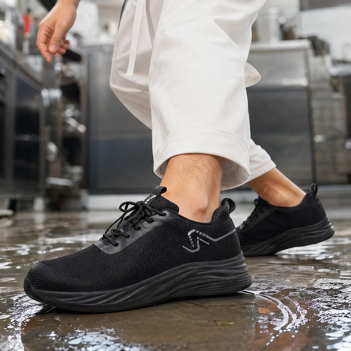 Comfortable Non-Slip Men’s Chef Kitchen Shoes Waterproof Oil Resistant Worker