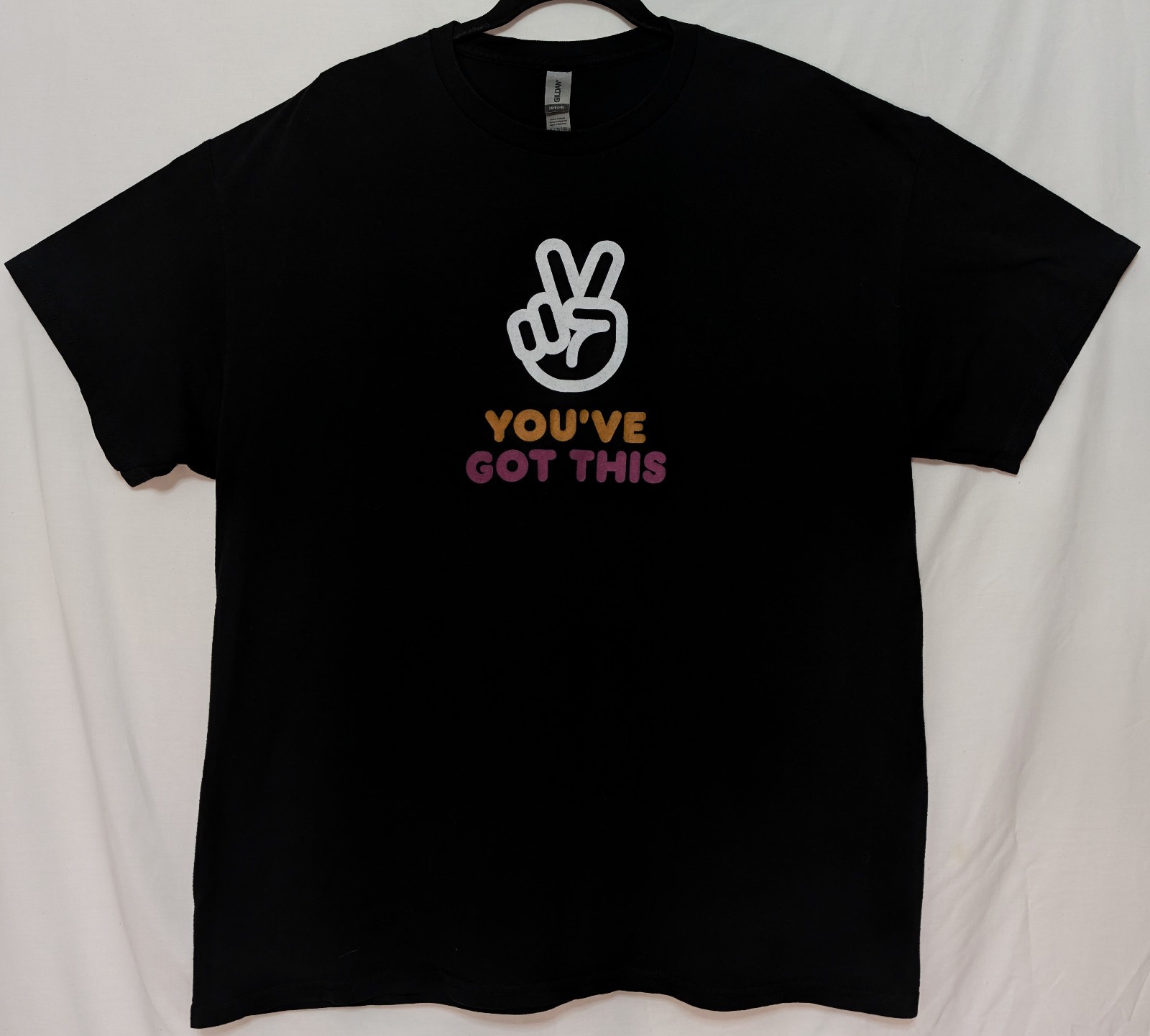 Dunkin’ Donuts You’ve Got This XL Black Employee Shirt 23″ W X 29″ L