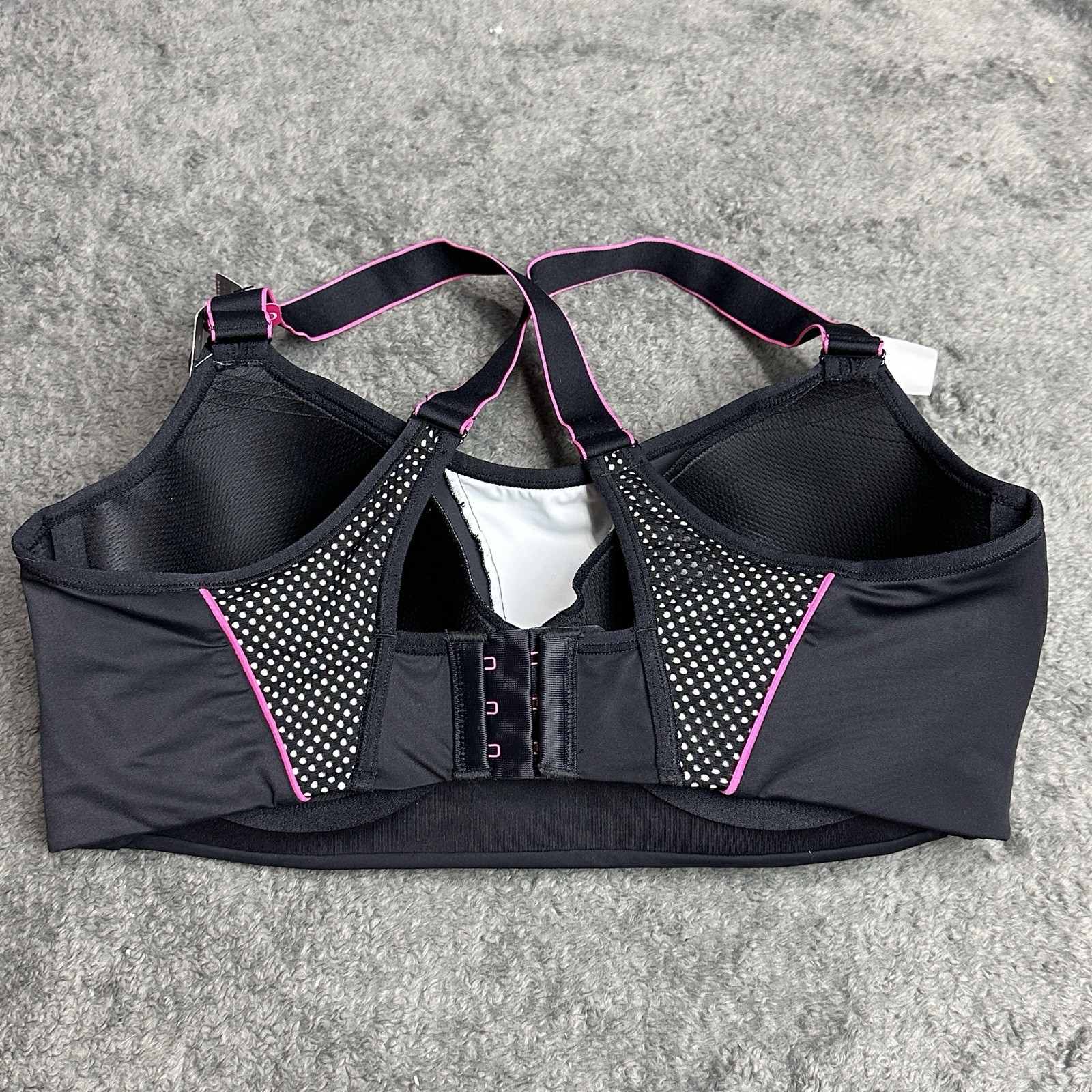 Maidenform DM7989 Ultimate Mid Impact Sports Bra Crossback UW 36DD Black $44