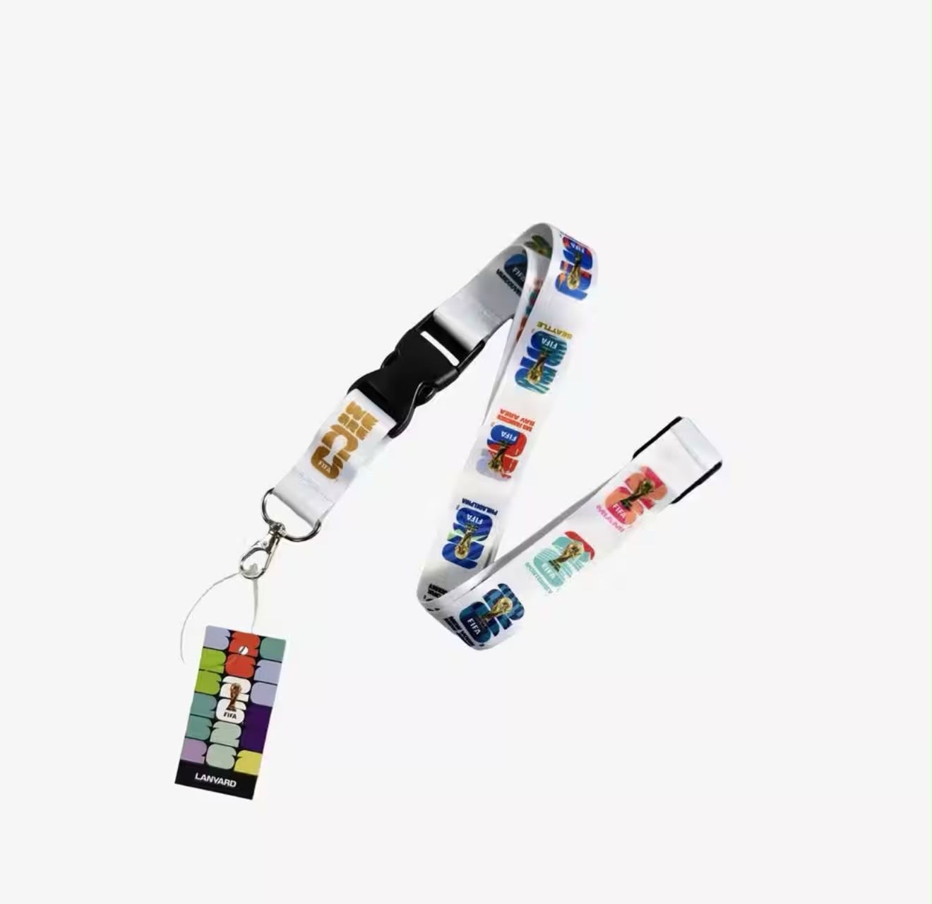 FIFA Breakaway ID Badge Holder Lanyard, Multicolor Polyester Logo Trophy