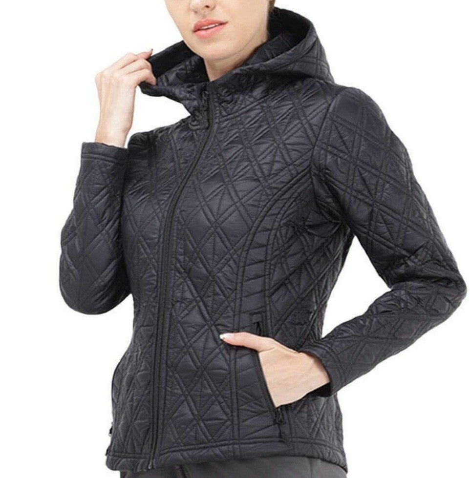 WOMEN’S MIER YKK QUILTED HOODED JACKET SIZE : M