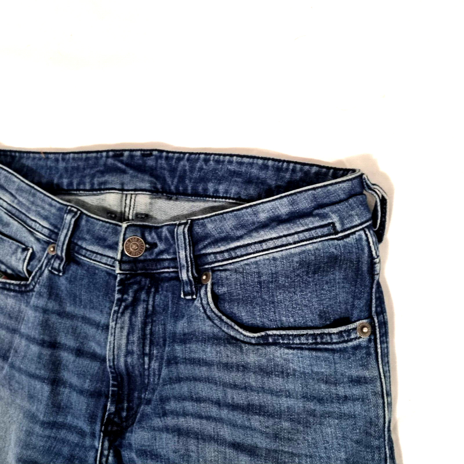 Diesel Men Jeans Sleenker 1979 Blue Denim Mid Rise Slim Leg Size 29 L30