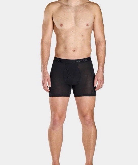 Men’s Pair Of Thieves 3 Pack Of Bamboo Rayon Boxer Briefs Black L NWT