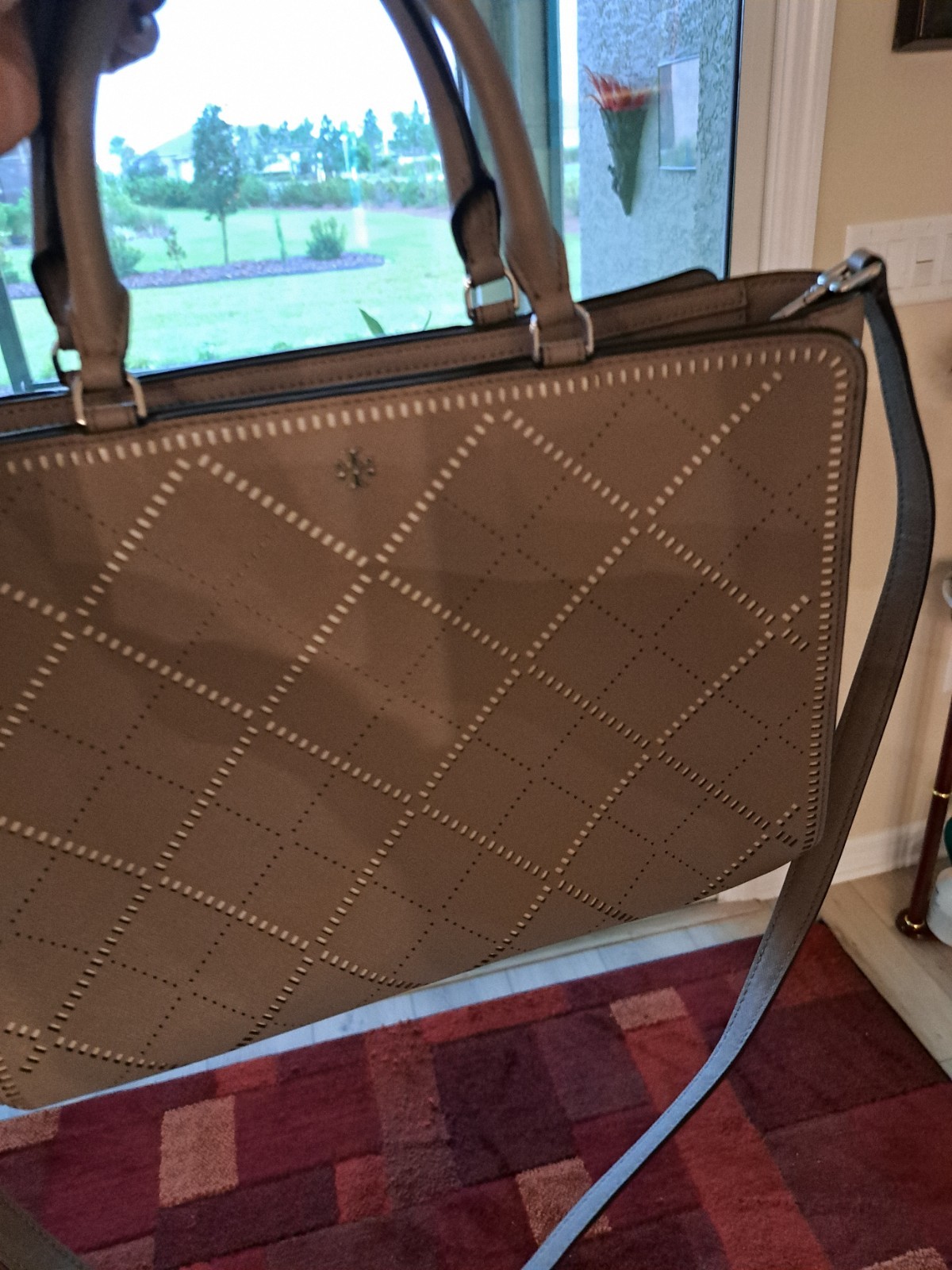 Tory Burch French Gray Robinson Crosshatch