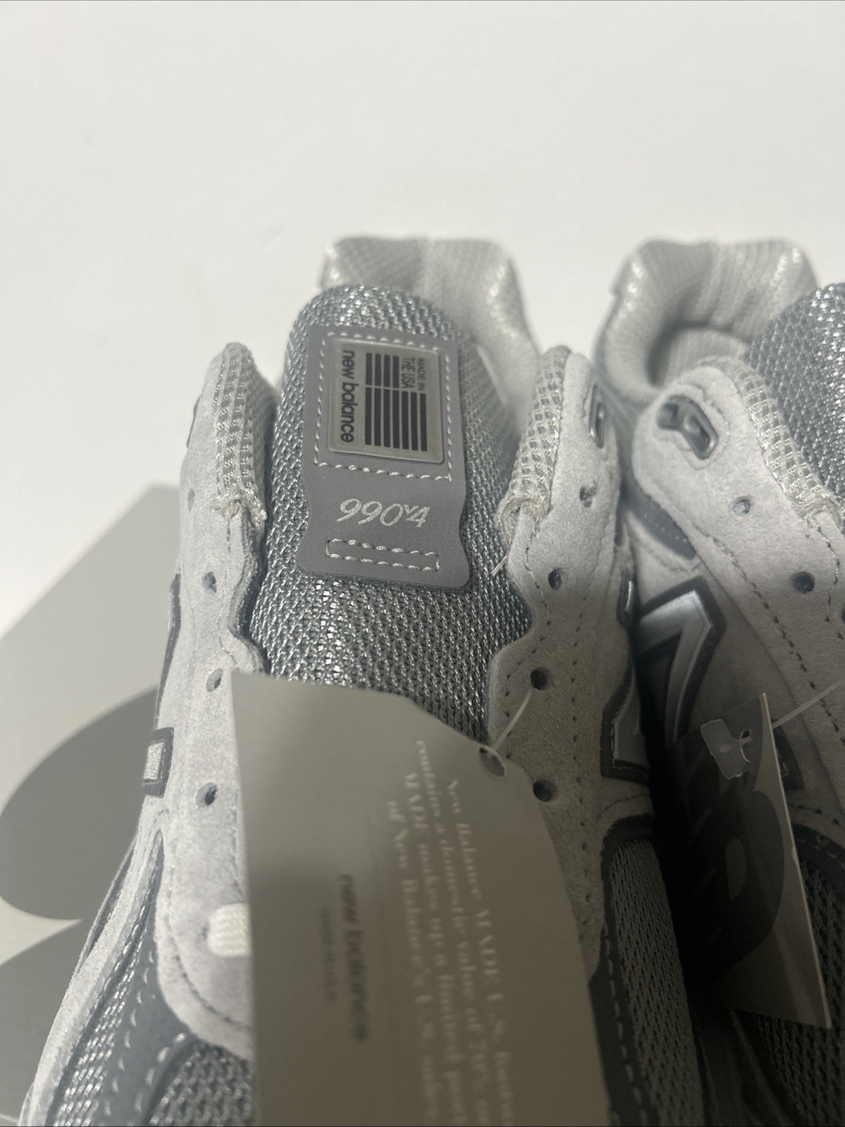 New Balance 990v4 Made in USA Grey Silver U990GR4 Mens US Size 10.5