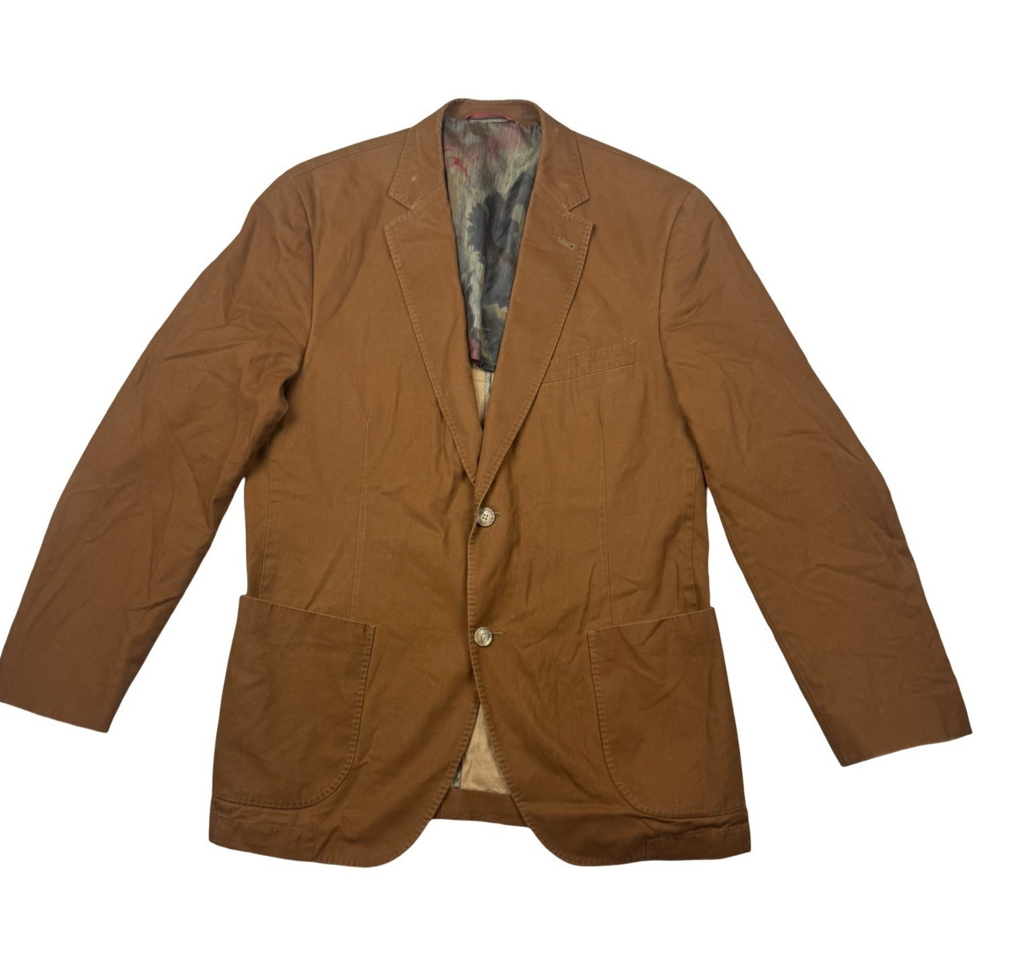 Kroon Men’s Cotton Blend 2-Button Blazer Brown • 40R