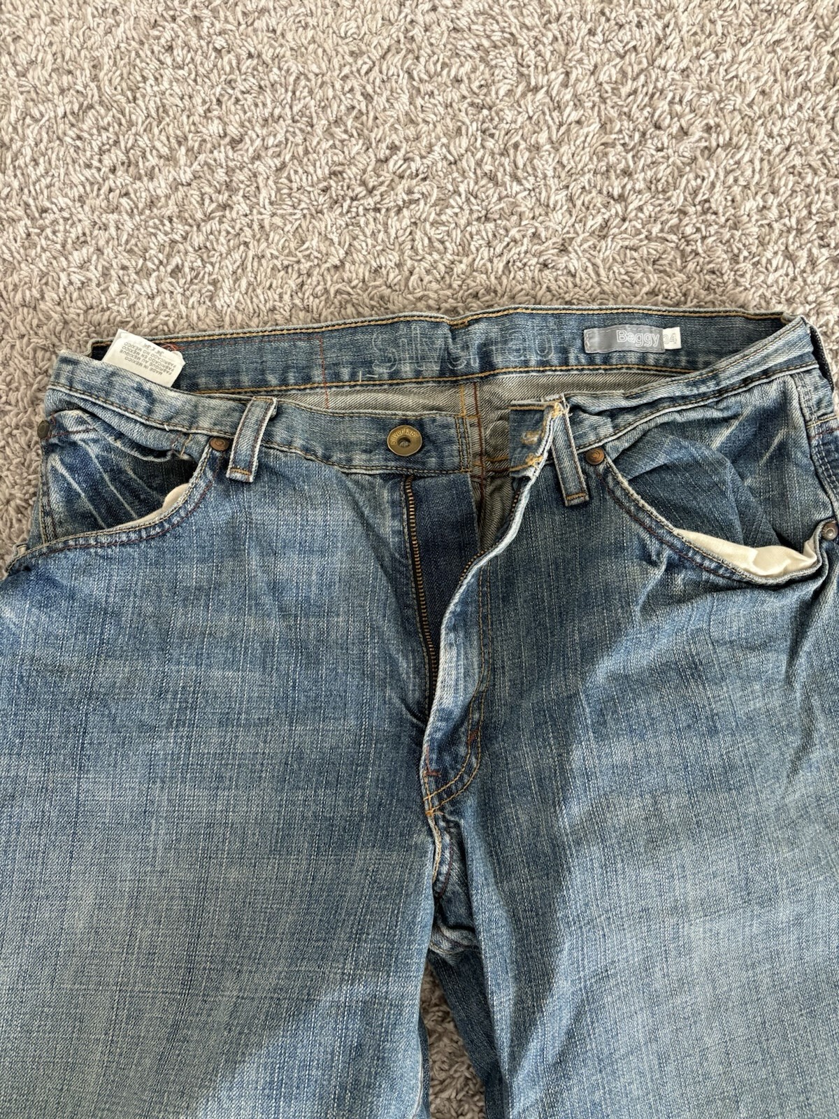 Vtg Levi’s Silver Tab Baggy Jeans Mens Size 34×34 Y2k Manufactured 2010