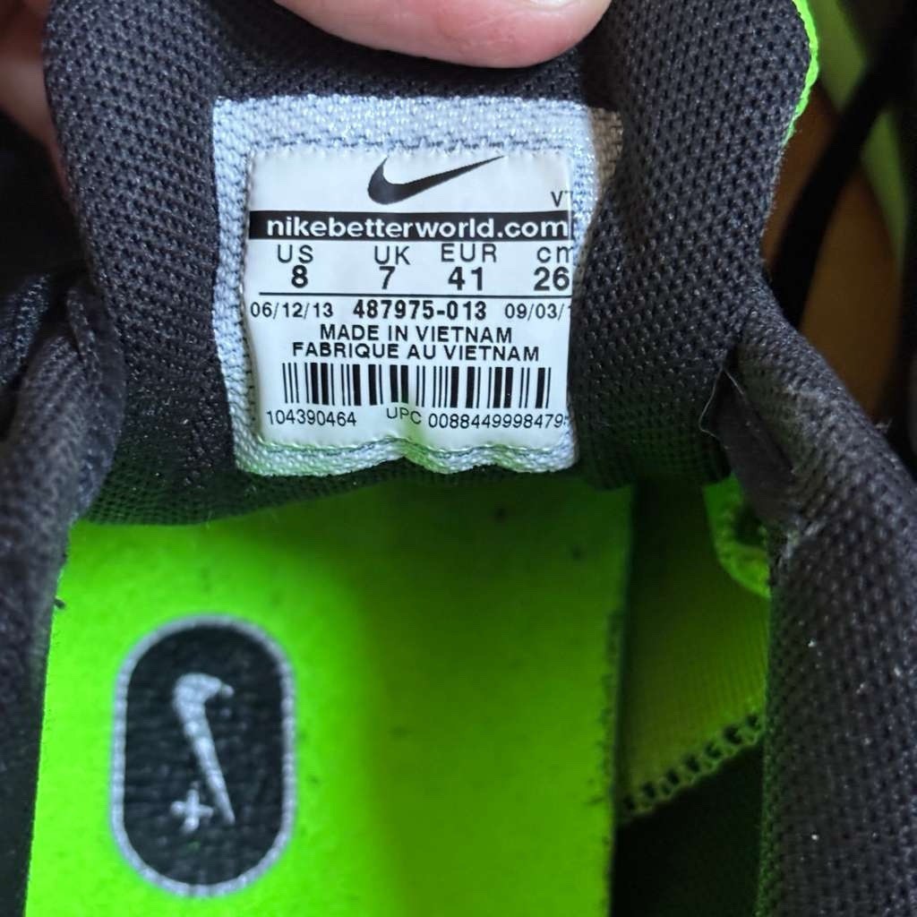Nike Air Max Dynasty Black Volt Green Running Shoes Men’s US 8 EU 41 487975-013