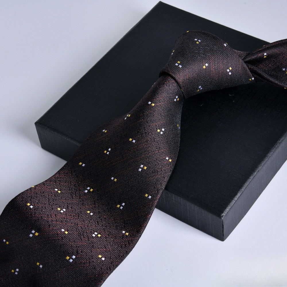 Men’s 8cm Striped Jacquard Tie Groomsmen Classic Necktie Formal Prom Wedding