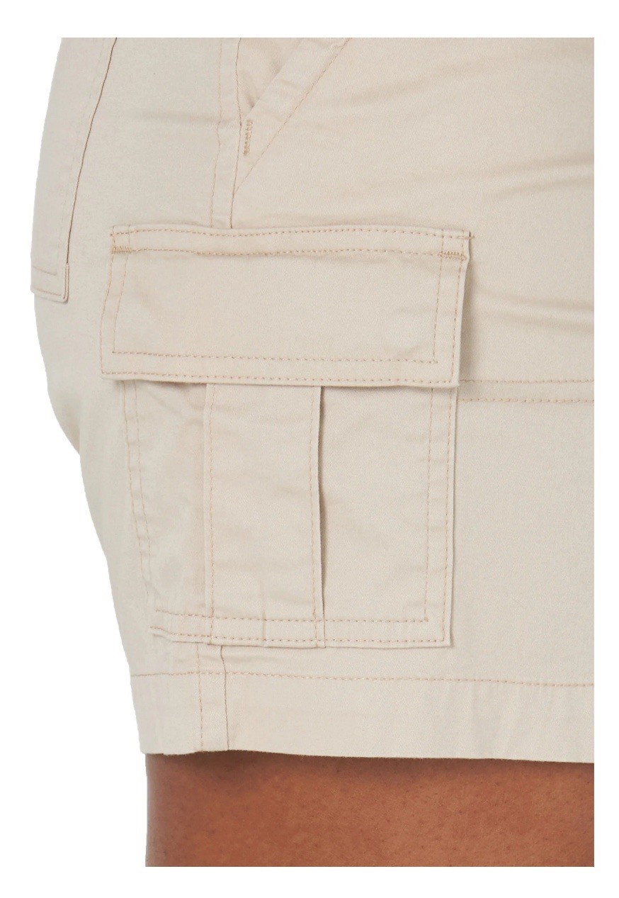 LEE Women’s 5” Cargo Shorts 18 M Regular Fit Midrise Comfort Waistband Tan