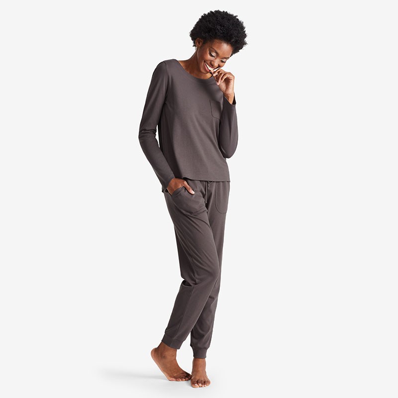 Pima Cotton Women’s Jogger Pants Pajama Set