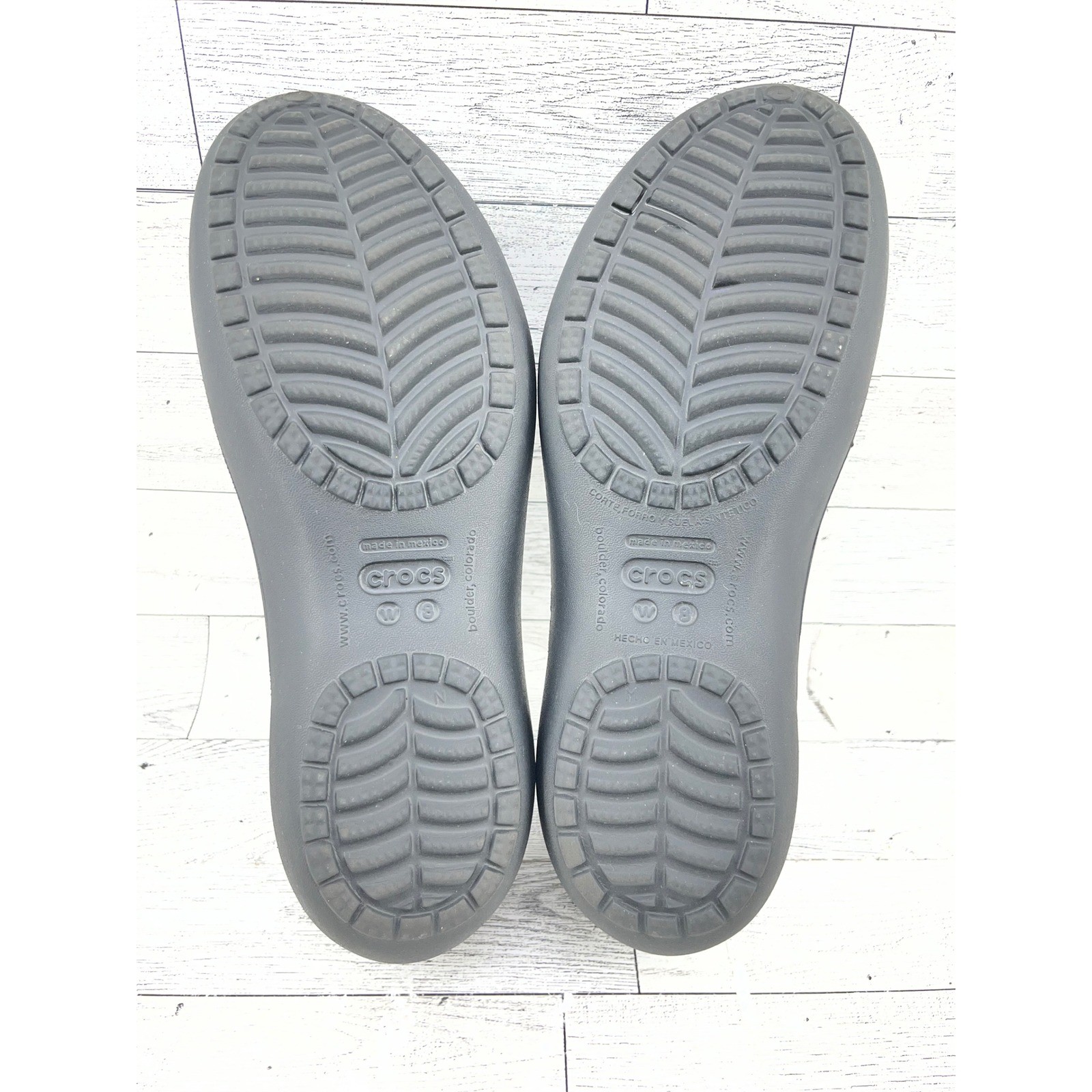 Crocs Kadee Women Black Ballet Flats Comfort Slip On Shoes Size 8 11215