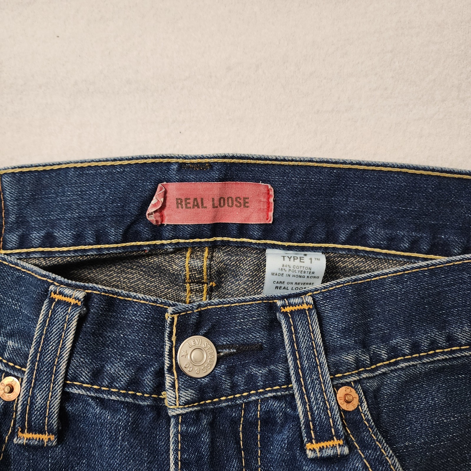 Vintage Levis Type 1 Baggy Jeans Mens 34×32 (36×28) Denim Wide Y2K Real Loose