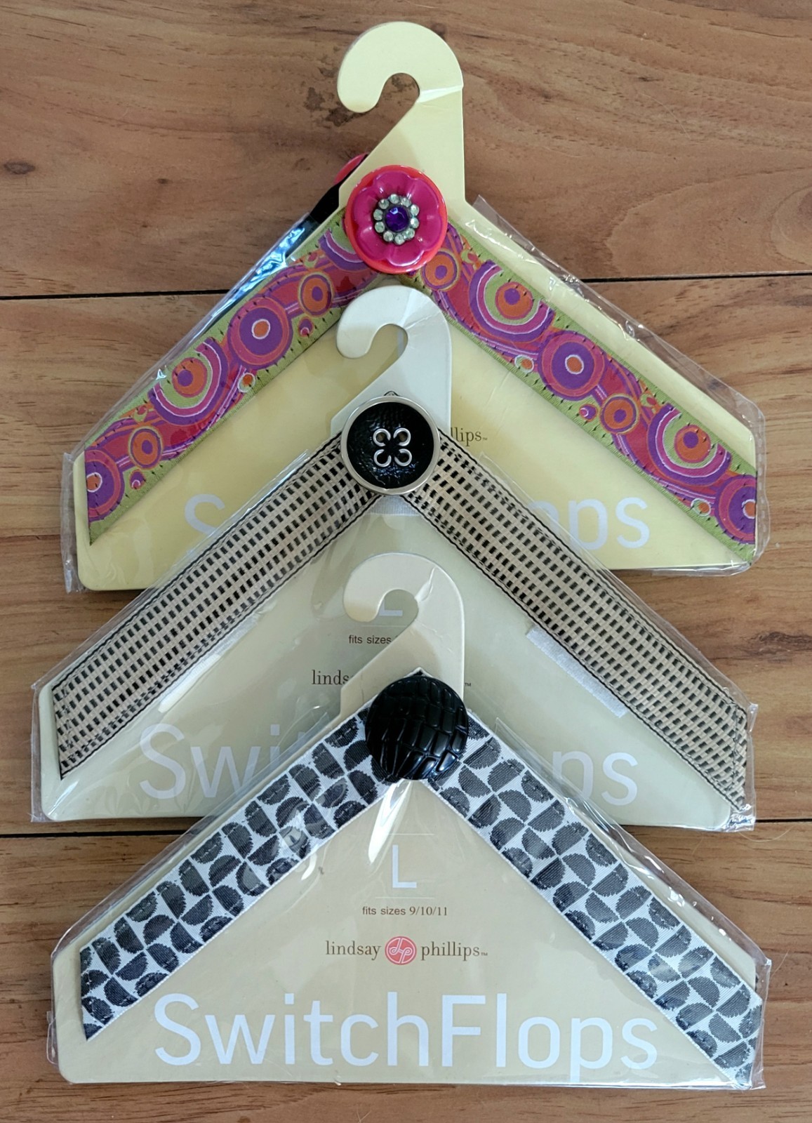 Lindsay Phillips SwitchFlops Interchangeable Strap Women’s Size Large 9,10,11