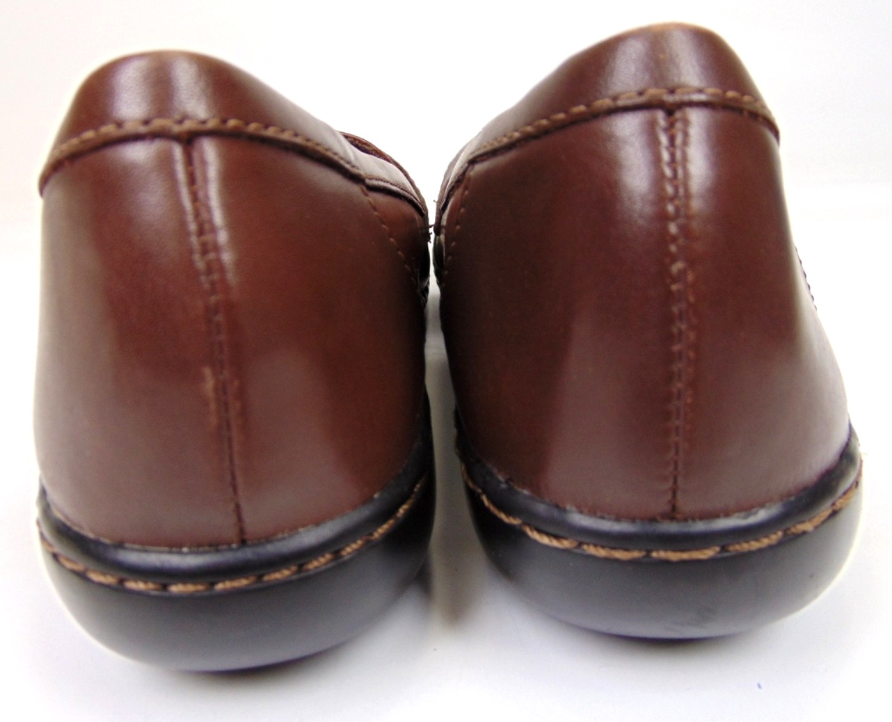 Clark Collection Women’s Ashland Lily Dark Tan Leather Loafers Size 8.0 M,