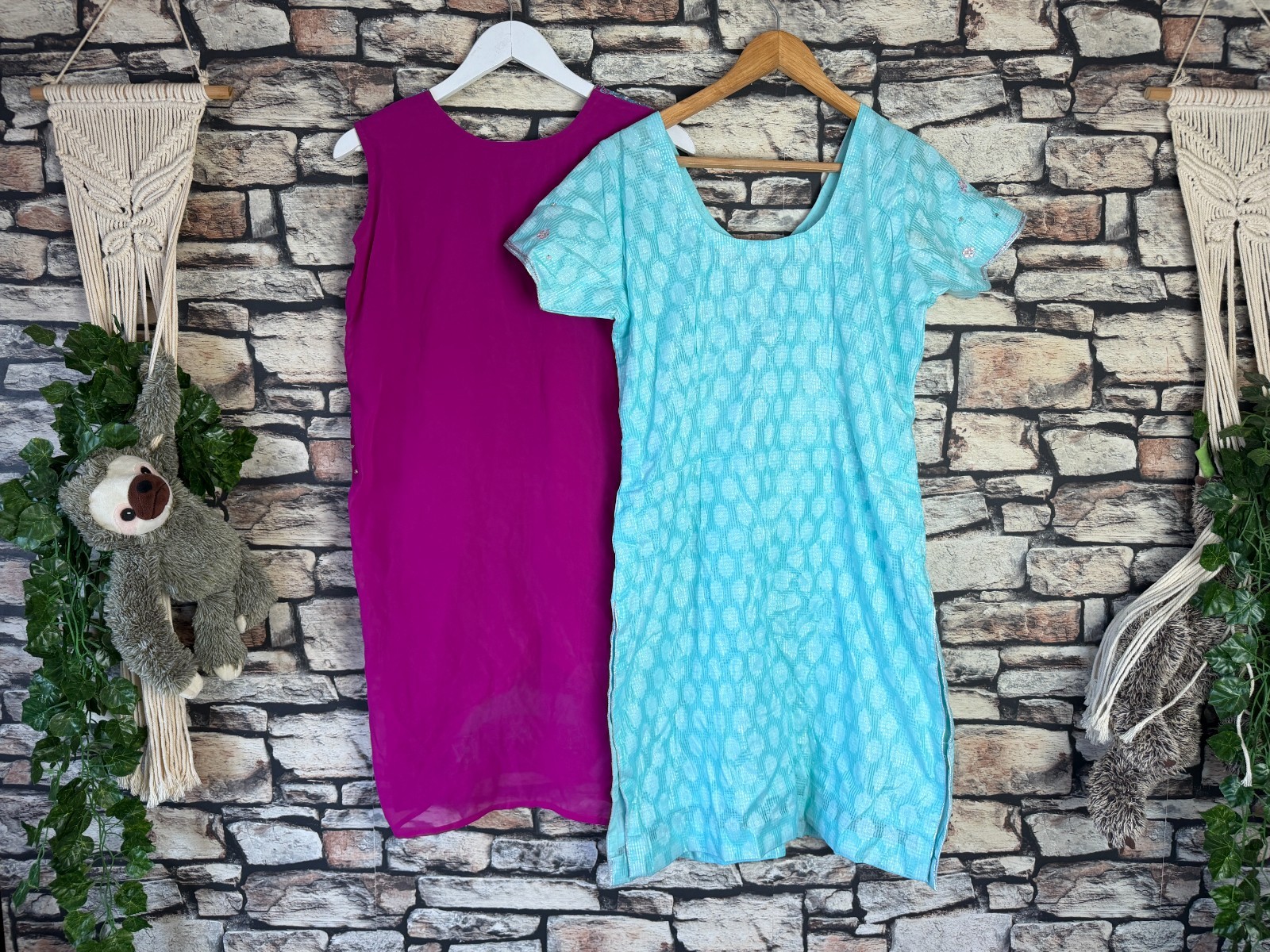 3x Asian Indian tunic kurti kurta style tops Large / 40 inch chest kameez dress