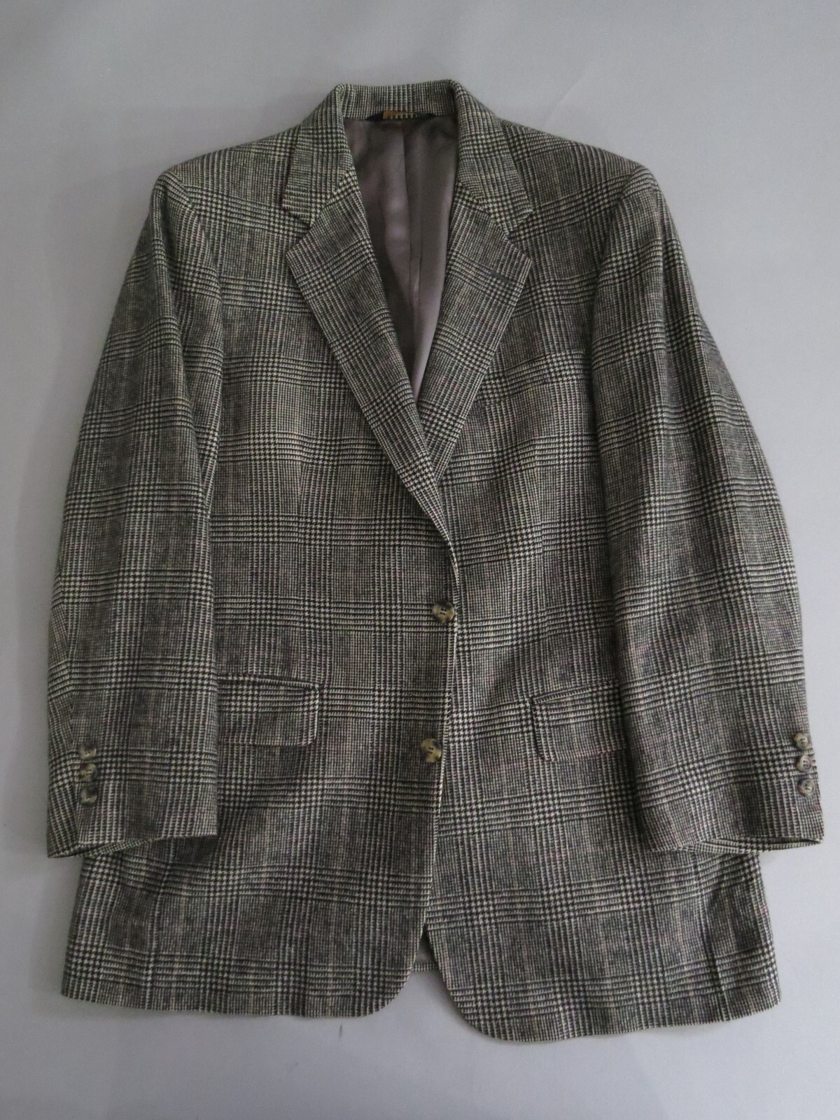 VTG Brooks Brothers EST 100% camel Hair hounds tooth check sport coat 42 L