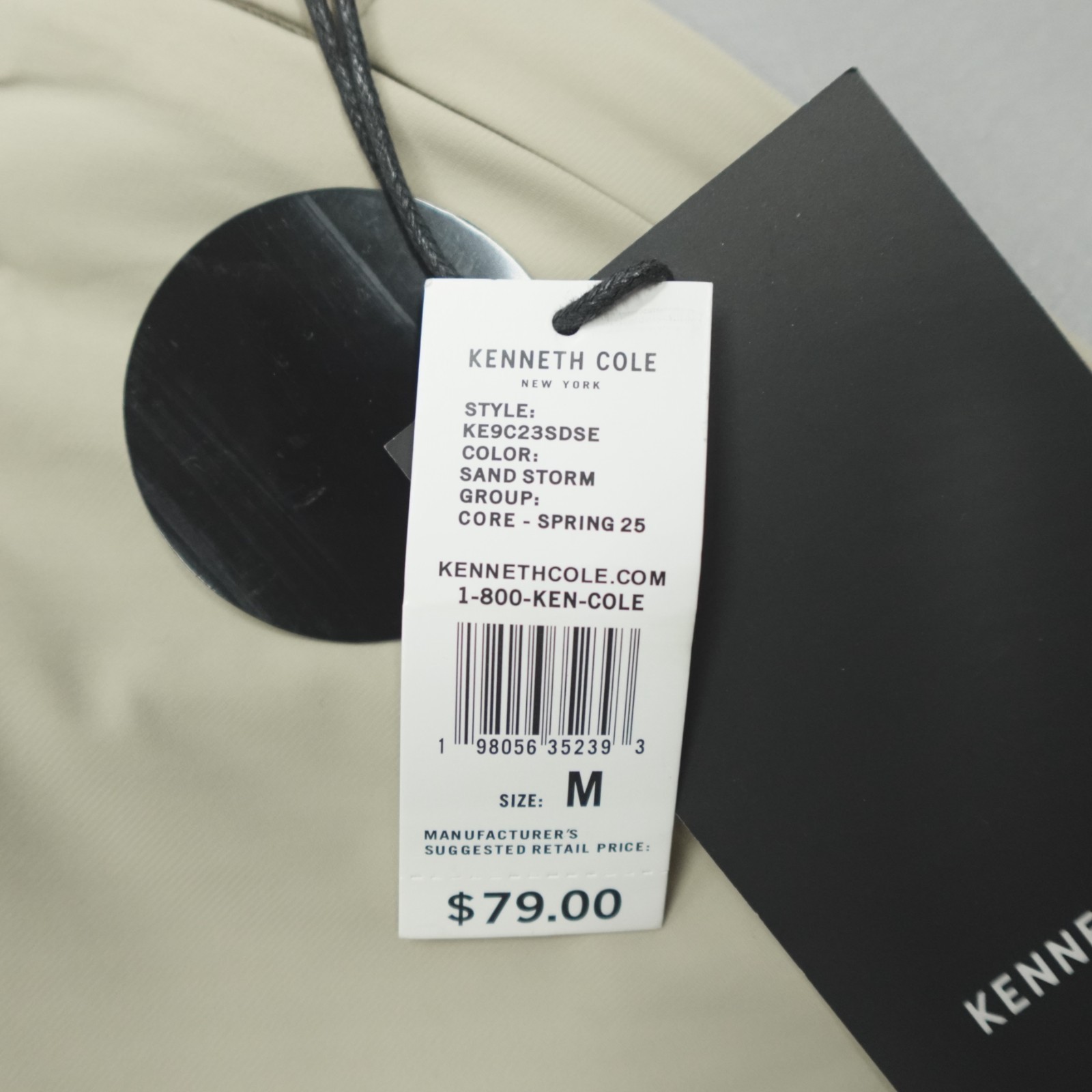 Kenneth Cole Active Tech Jogger Ankle Zip DWR Lightweight Reflective Sandstorm