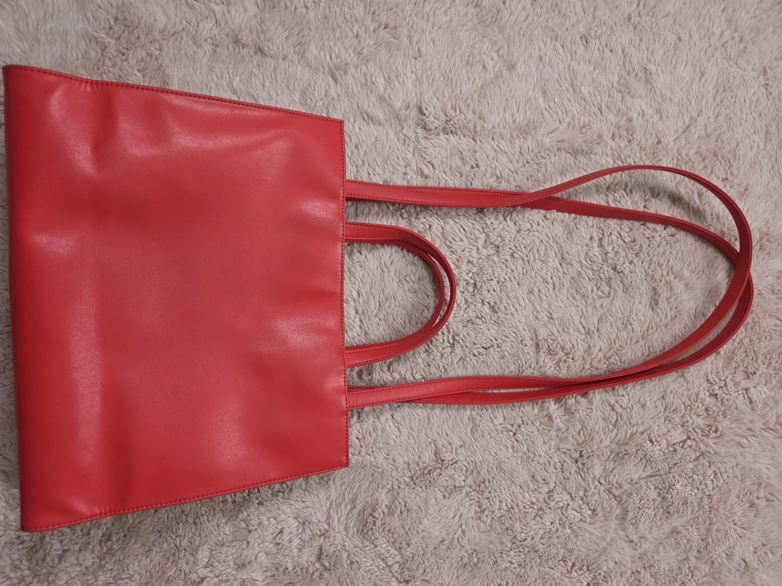 AUTHENTIC TELFAR MEDIUM SHOPPING BAG IN RED
