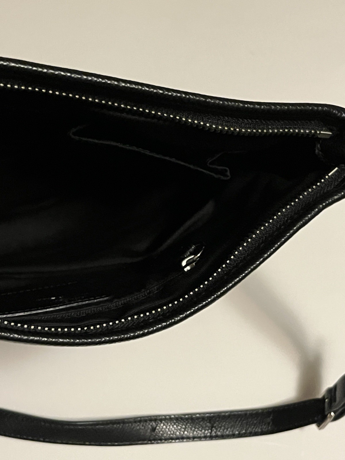 Coach New York Crossbody Black Bag With Cc Monogram Pattern And Adjustable Strap