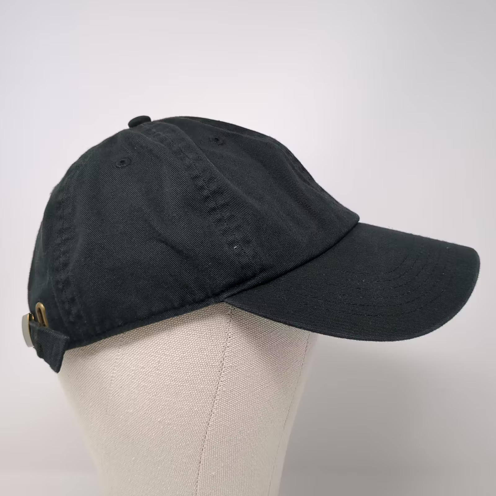 Gelante Baseball Cap Black OS Adjustable Slideback 100% Cotton Plain Blank Hat