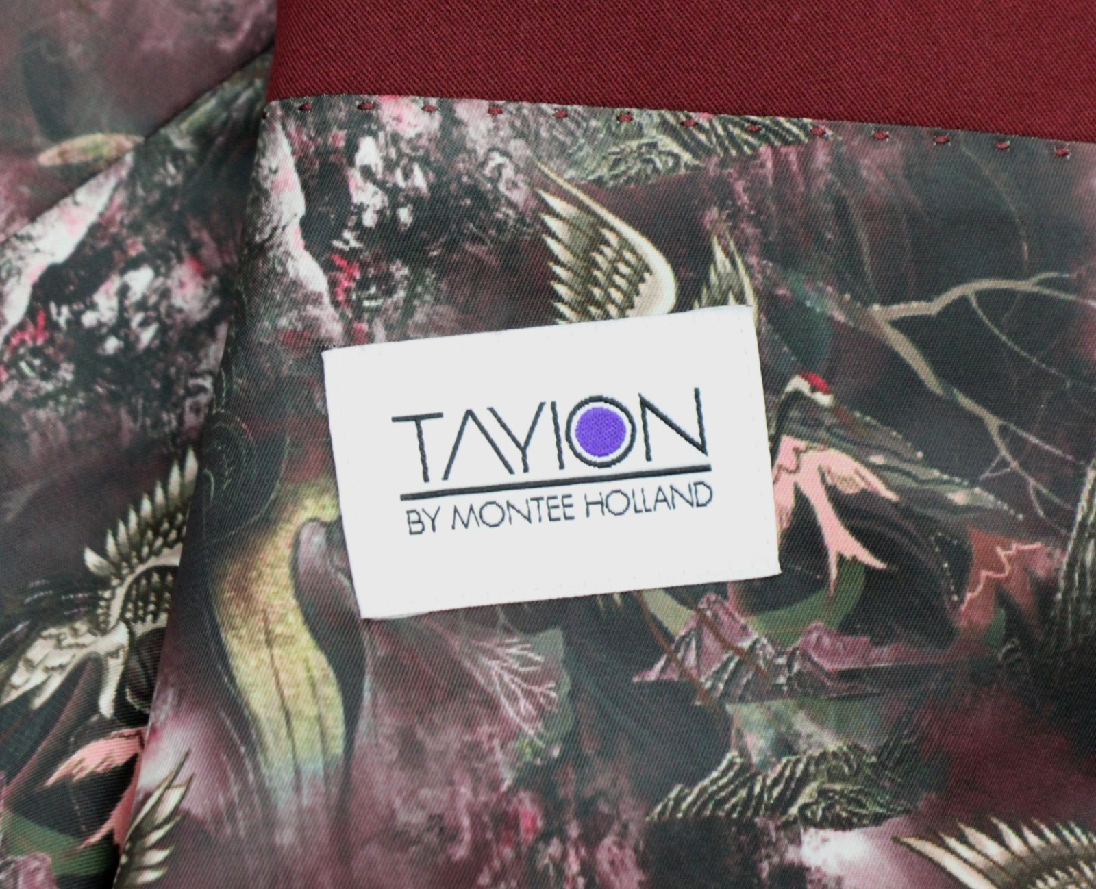 Tayion Suit Jacket 44 S Mens Red Solid Classic Fit Peak Blazer Sport Coat $360