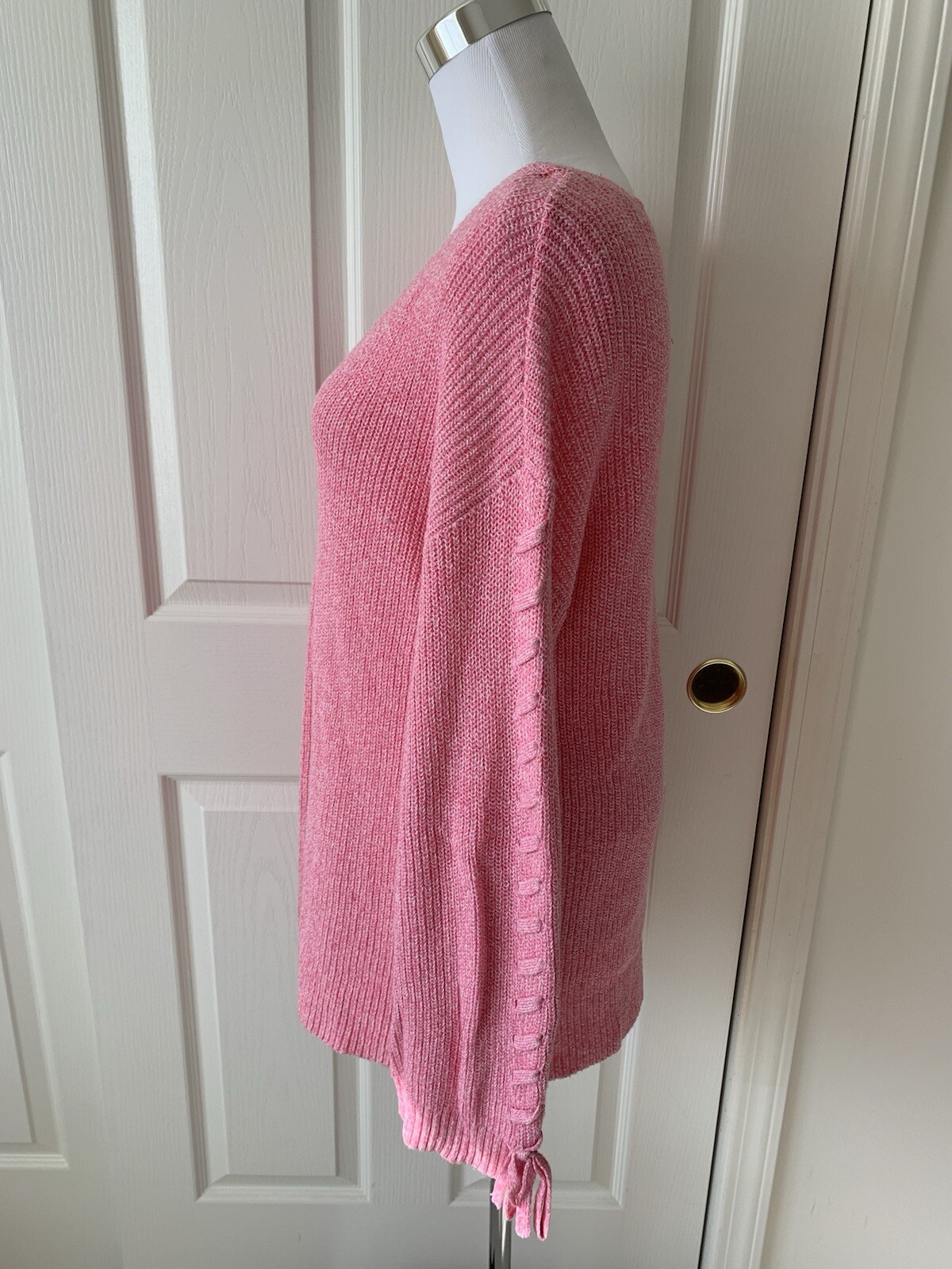 AMERICAN EAGLE PRETTY PINK COTTON ACRYLIC BLEND LONG SLEEVE SWEATER – SIZE M