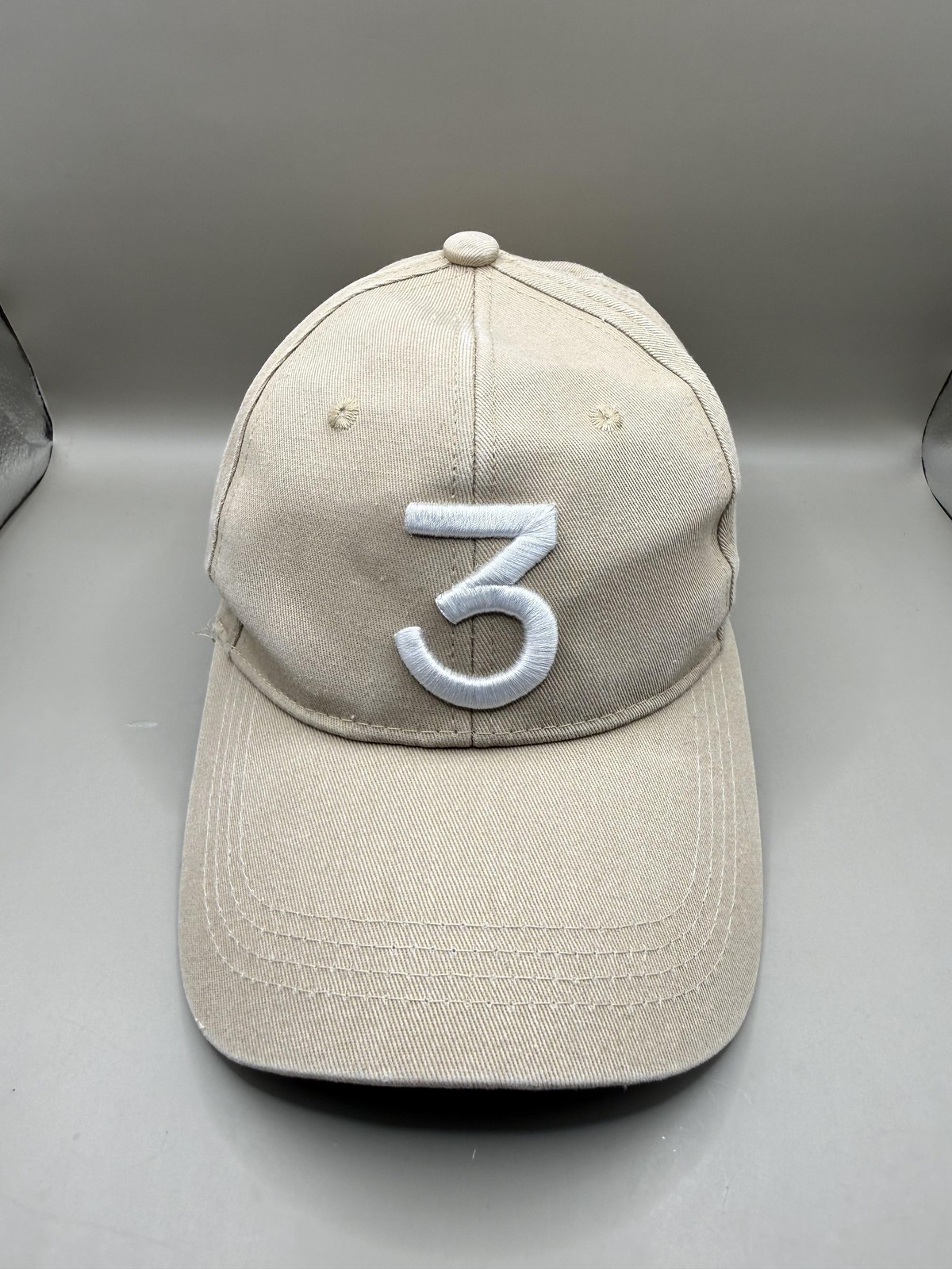 Chance 3 Hat Cap Baseball Strap Back Beige Mens One Size Hip Hop Rapper Music