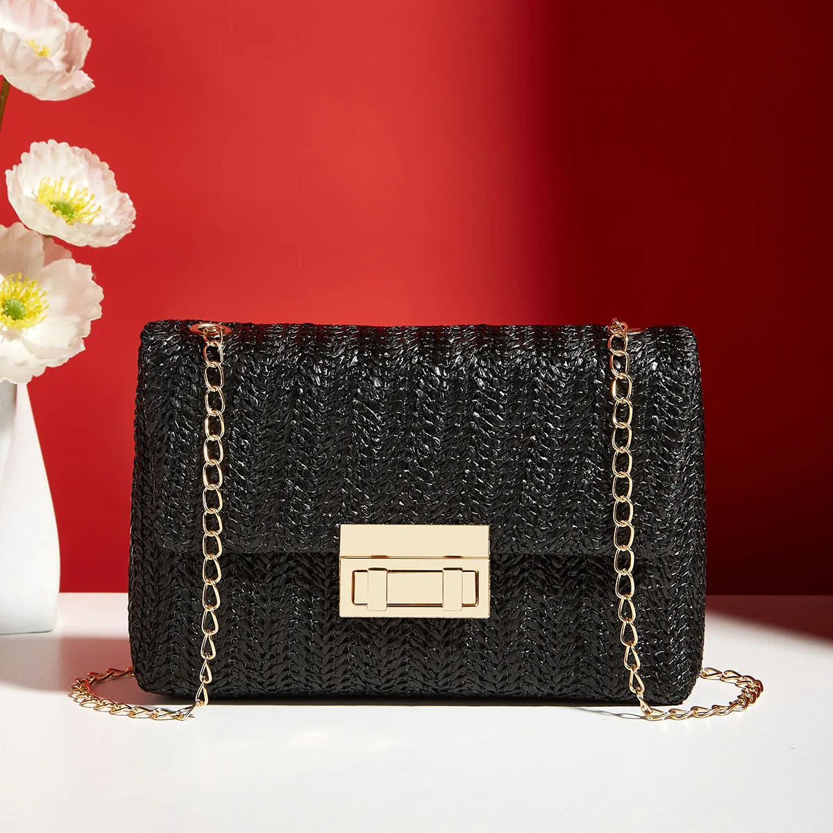 Crossbody Bag for Women Chain Strap Banquet Stylish Accessory Shoulder Bag for D