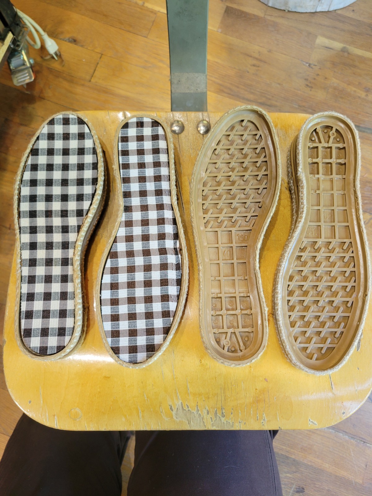 Tan “Loren” Woven Soles, Bundle of sizes 38, 39, 40, 40