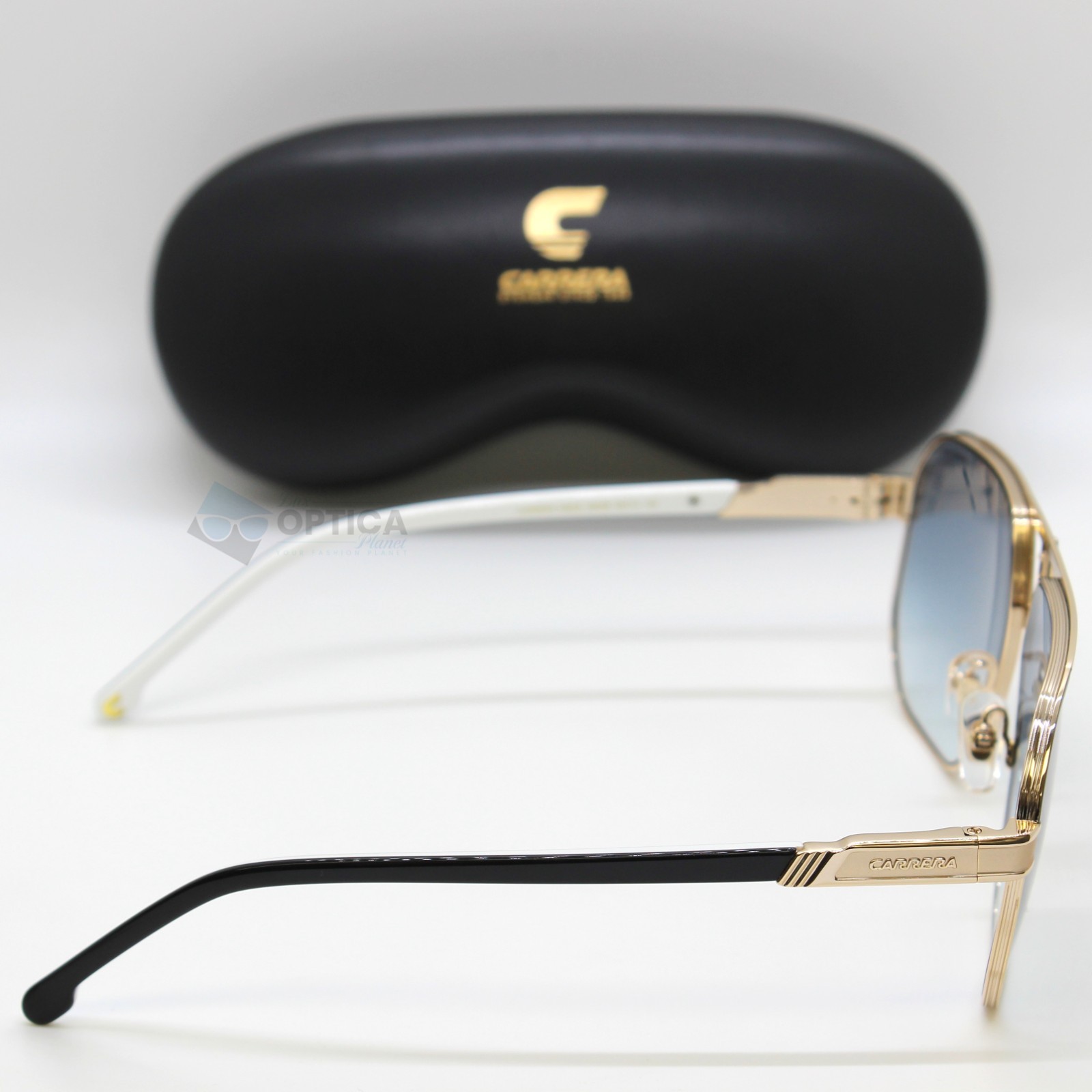 NEW Carrera 1062/S Sunglasses Metal Navigator Black Gold Frame / Blue – 2M2 62mm