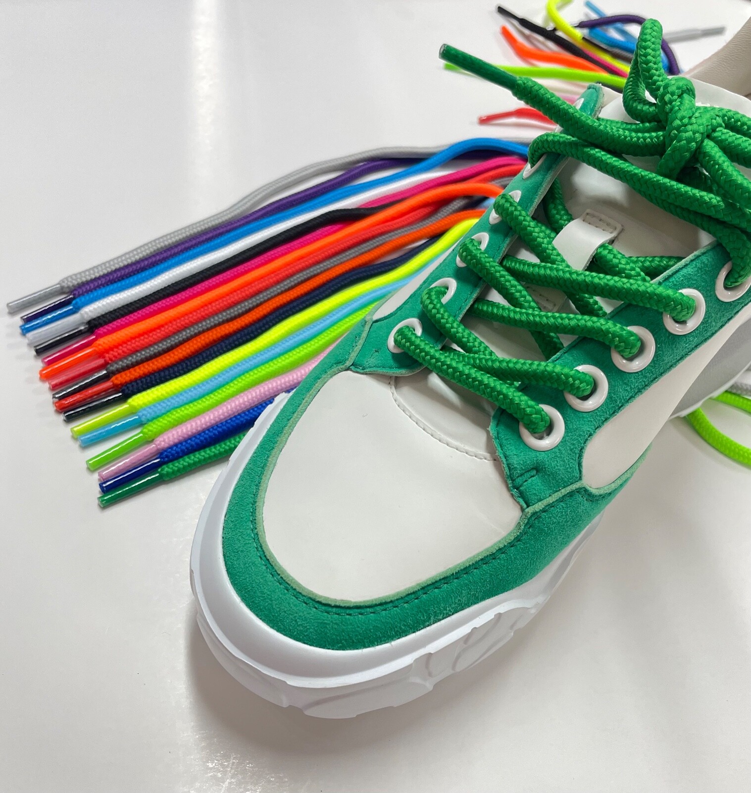 5mm” Thick Round Athletic Shoelaces Sport Sneaker Shoe Laces Neon Colors Strings