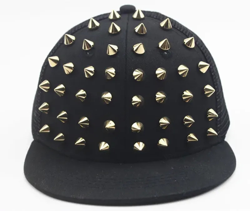 Unisex Rivet Stud Punk Baseball Cap Hip Hop Style Hat