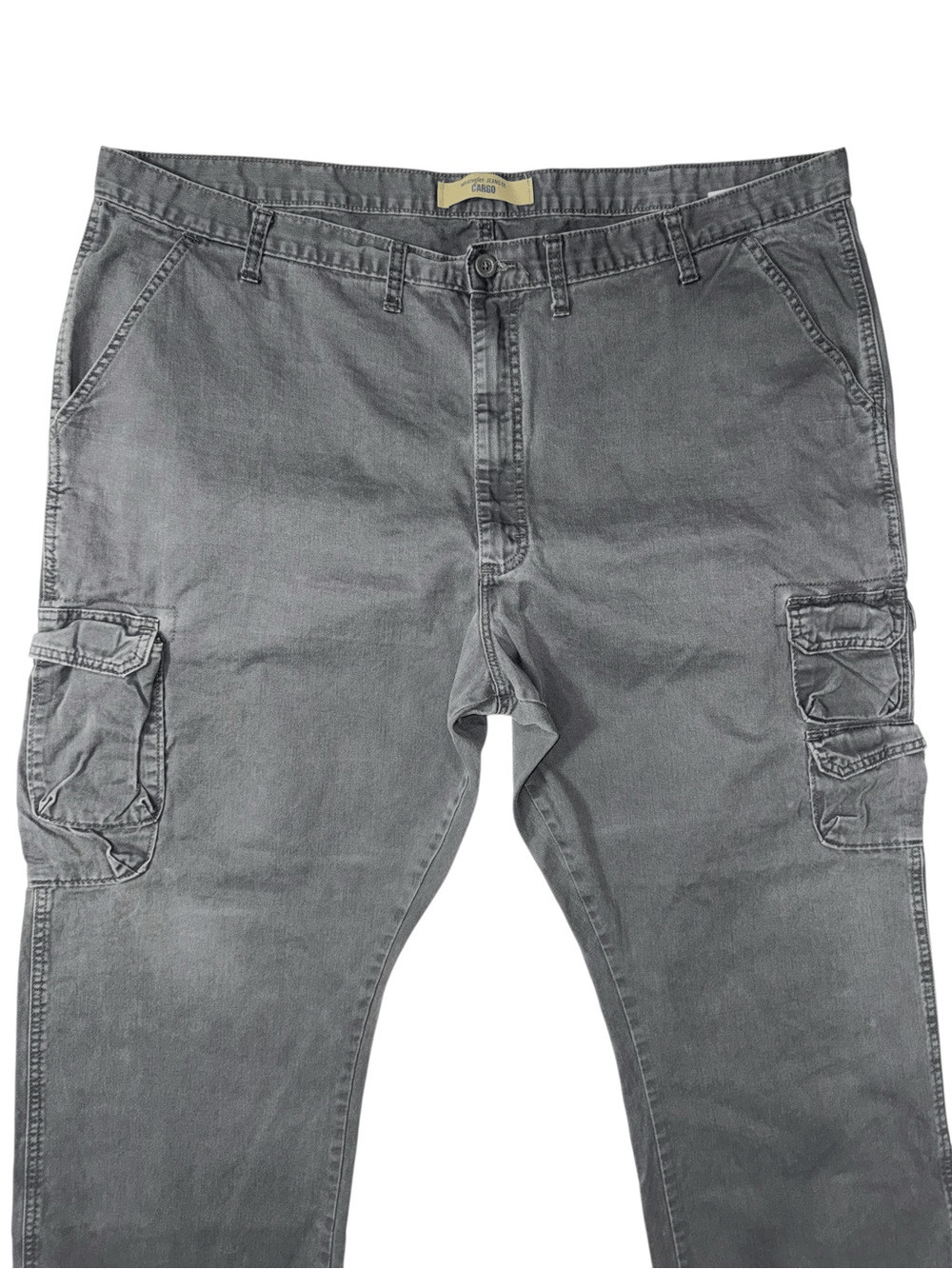 Wrangler Cargo Casual Cotton Pants Solid Charcoal Gray size 46 x 30