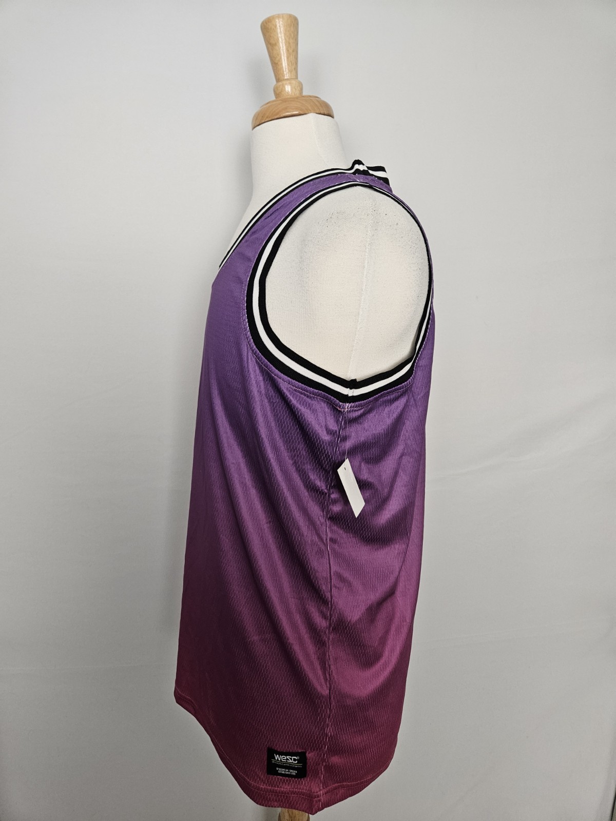 WESC Basketball Tank Gradient Pink Glo Purple To Pink Ombre Men’s Large NWT